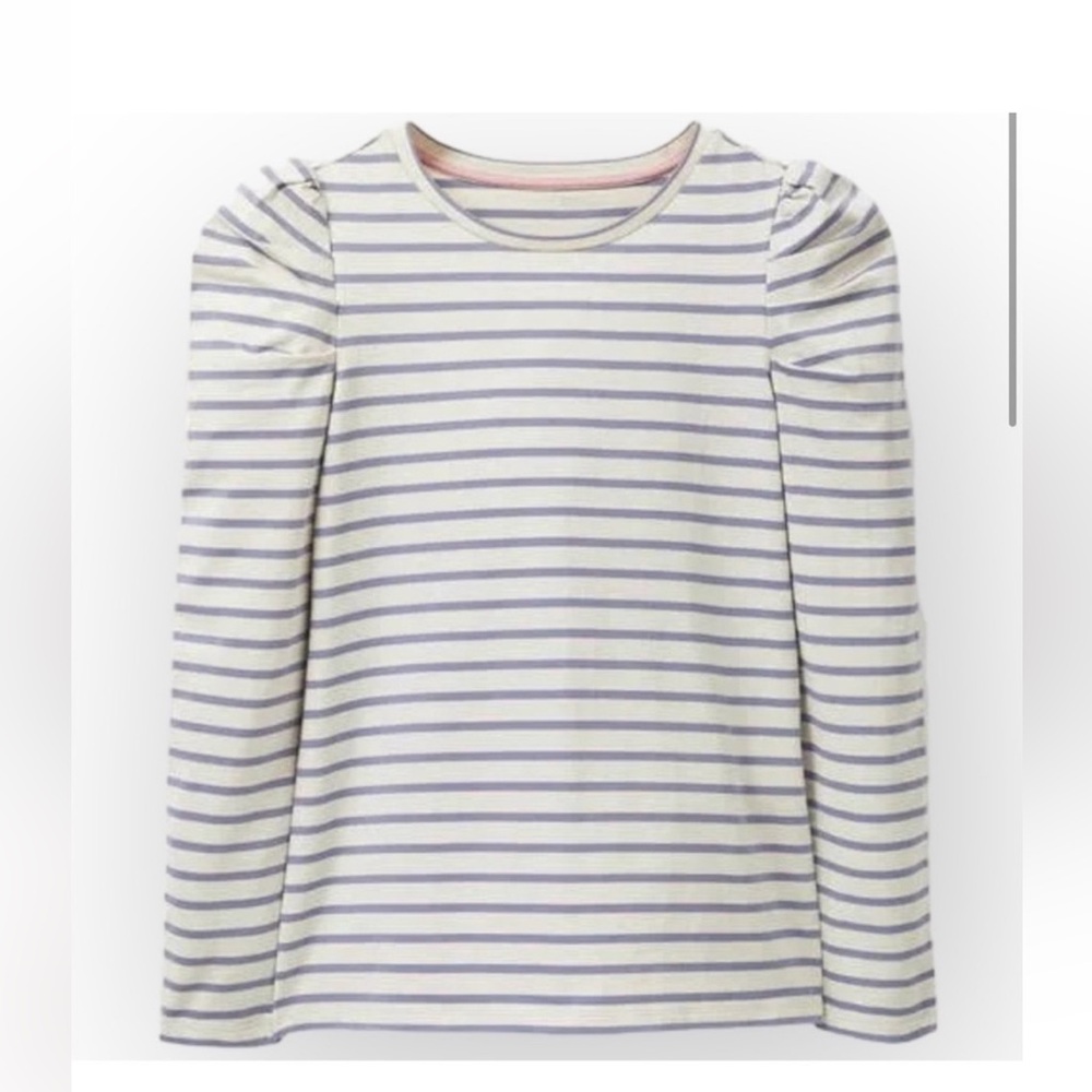 Boden Imogen Breton In Ivory River Stripe Pull Long Sleeve Tee Size US8